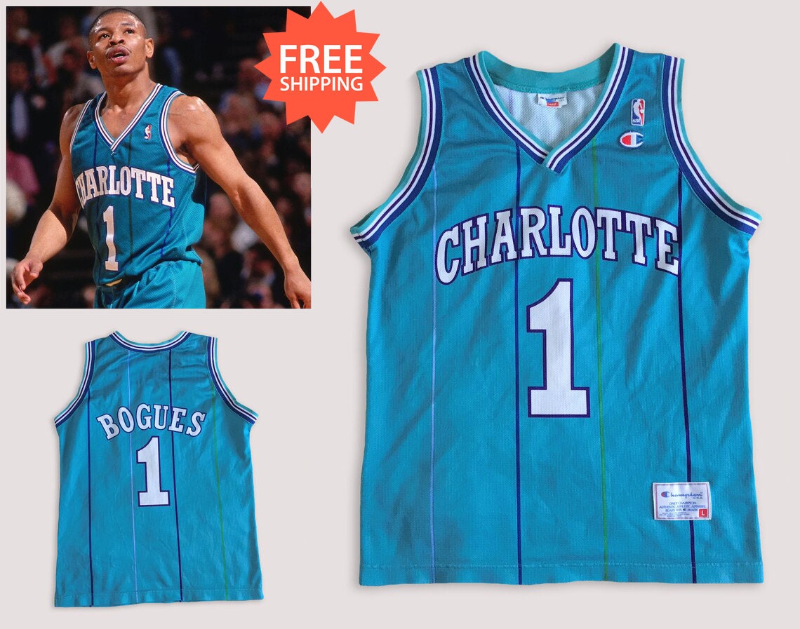 Muggsy Bogues Jersey Charlotte Hornets Champion NBA 90s Basketball -  collectibles - by owner - sale - craigslist