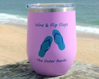 Outer Banks Wine Tumbler: Stainless Steel OBX Gift