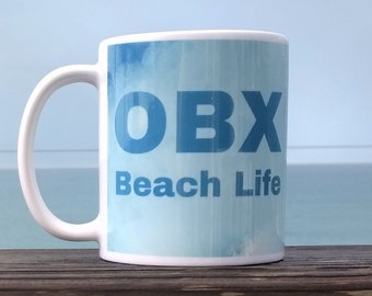 OBX Beach Life Coffee Mug - Outer Banks Cup