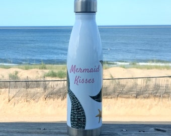 Mermaid Tail Insulated Water Bottle: Stainless Steel, 17 oz