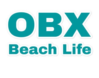 Outer Banks Laptop Sticker, OBX Beach Life Vinyl Decal Set