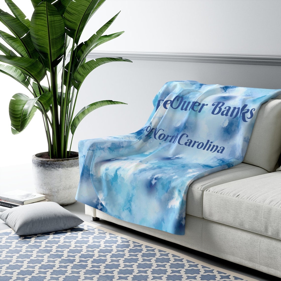 Outer Banks Tie Dye Throw Blanket OBX Sherpa Blanket for Etsy
