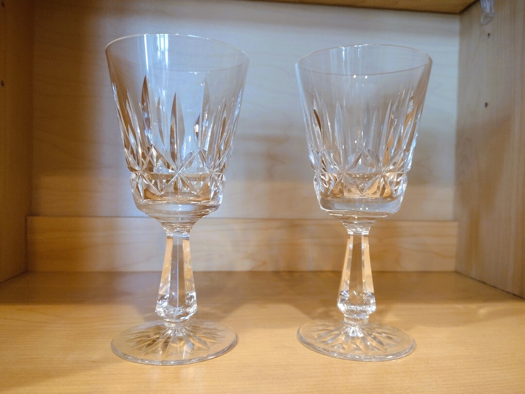 Set of 2 Waterford Crystal Rosslare Claret Wine Glasses Discontinued