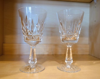 Set of 2 Waterford Crystal Rosslare Claret wine glasses - discontinued pattern