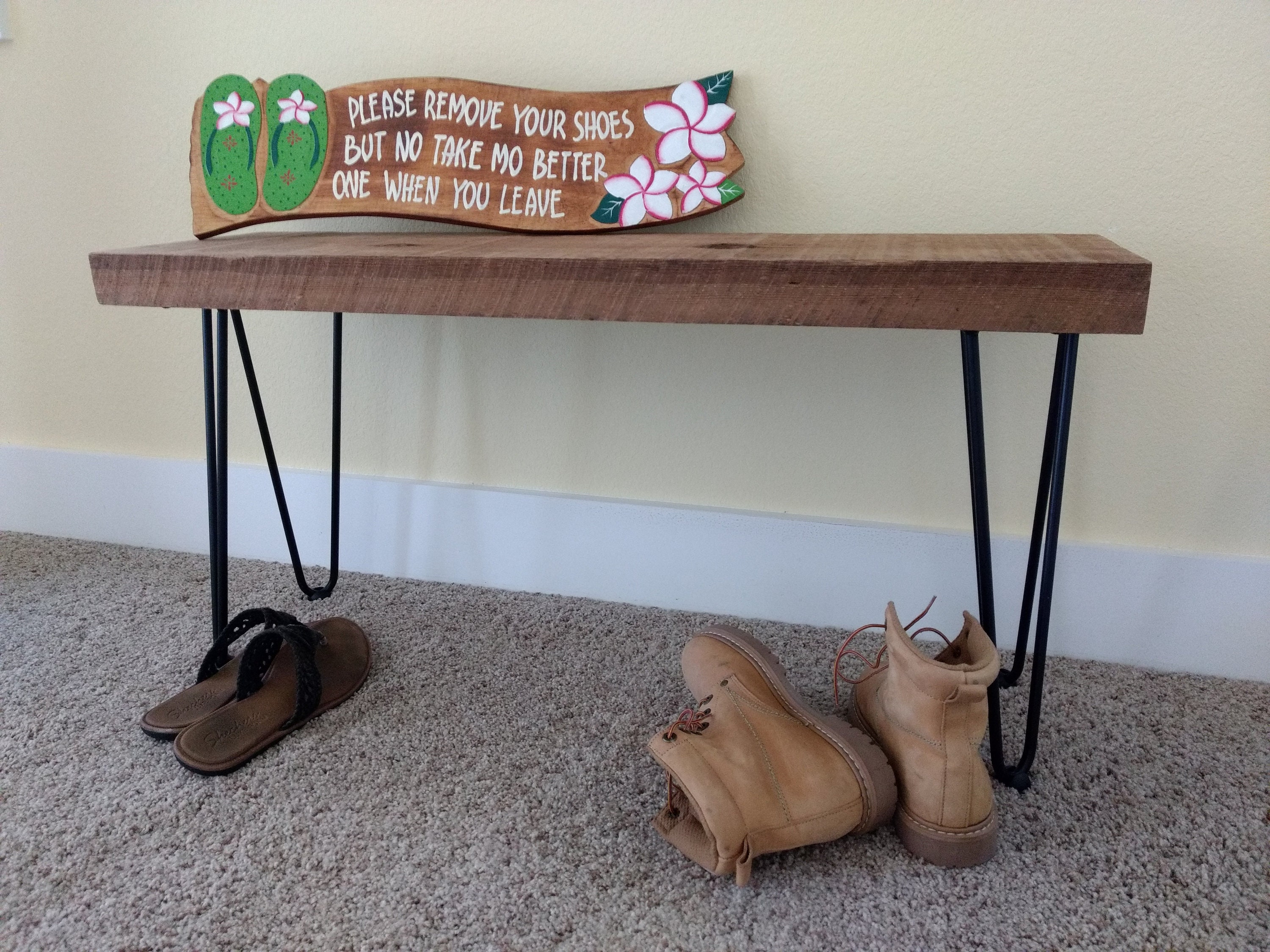 Hairpin Leg Bench Reclaimed Wood Bench Reclaimed Wood Etsy