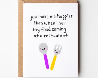 Funny anniversary card, food card, better together, funny boyfriend birthday card, greeting card, funny birthday card, girlfriend, cards