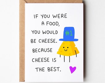 Cheese birthday card, funny anniversary card, better together, funny birthday card, funny boyfriend birthday card, cards, friend cards, love