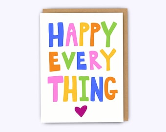 Happy Everything card, Funny holidays card, Christmas card, Atheist card, funny cards, christmas card husband, christmas cards funny, cards