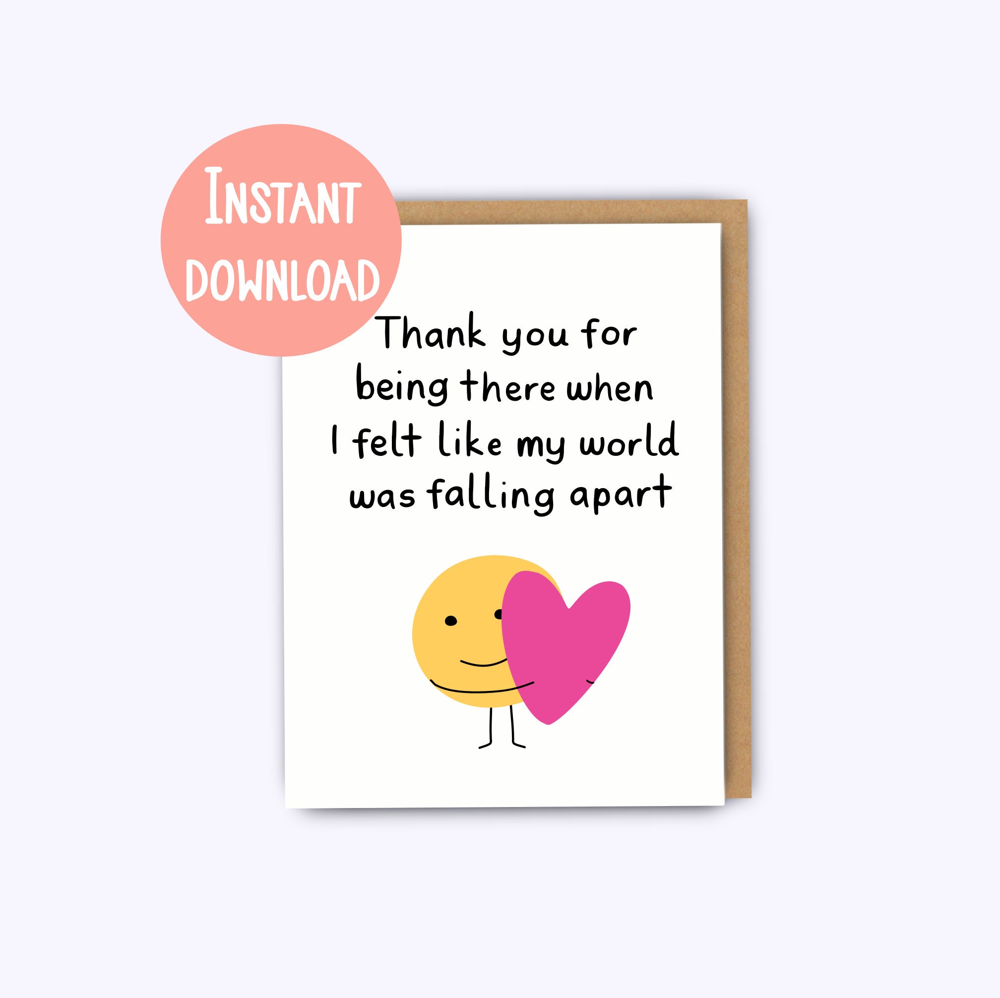 Printable Card, Thank You Card, Thank You Friend Card, Thanks ...