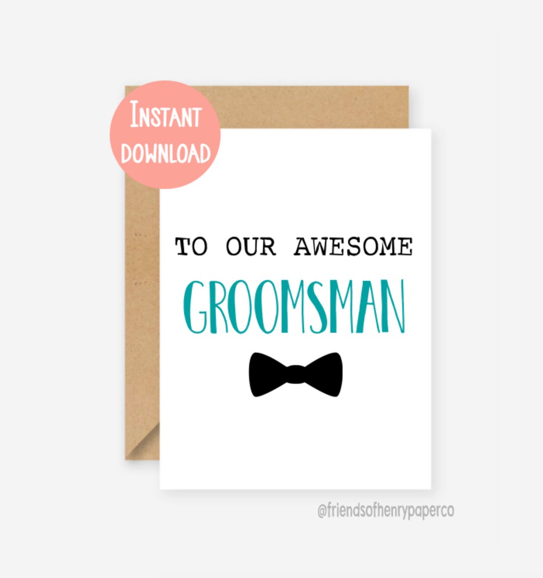 Printable Card Groomsman Card Groomsman Thank You Wedding Thank You printable-card-groomsman-card-groomsman-thank-you-wedding-thank-you