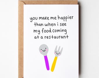 Funny anniversary card, food card, better together, funny boyfriend birthday card, greeting card, funny birthday card, girlfriend, cards