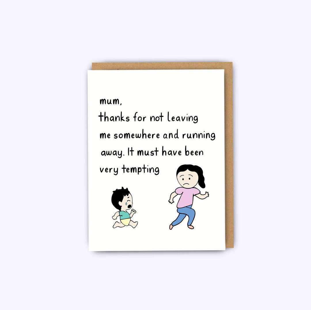 Funny Birthday Card for Mum, Mom Cards, Funny Greeting Card, Mum ...