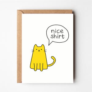 Nice shirt, Funny card, friendship card, funny boyfriend birthday card, greeting card, funny birthday card, girlfriend, cards