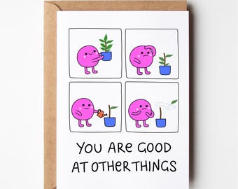 Plant card, funny birthday card, anniversary card, girlfriend card, funny boyfriend birthday card, greeting cards, wife, funny love card