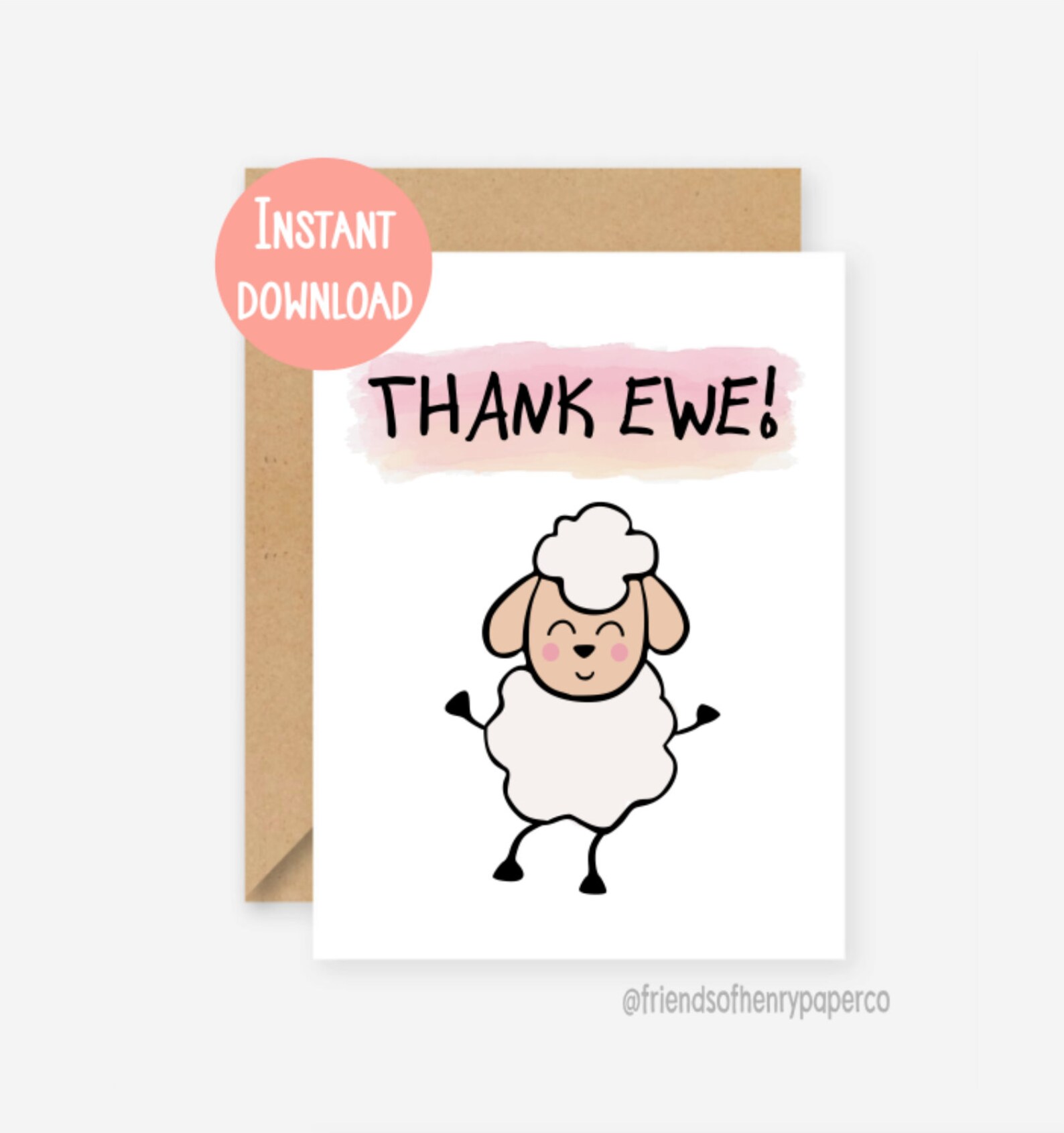 Printable Card, Thank You Card, Thank You Friend Card, Thanks ...