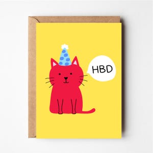 Funny cat birthday card, cat card, funny boyfriend birthday card, girlfriend birthday card, friend birthday, greeting card, bff card, cards