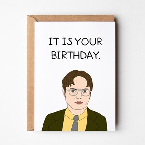 Dwight Schrute birthday card, The Office card, funny boyfriend birthday card, husband birthday card, girlfriend birthday card, Dwight