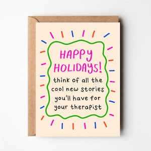 Cartão de boas festas, cartão de terapeuta, pacote de cartão de natal, cartões engraçados, marido de cartão de natal, cartões de natal engraçados, cartões de felicitações