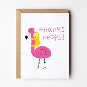 Tarjeta de agradecimiento de flamenco, muchas gracias, tarjeta de agradecimiento a un amigo, tarjetas de amistad, gracias por estar ahí, gracias, tarjeta, tarjeta de felicitación