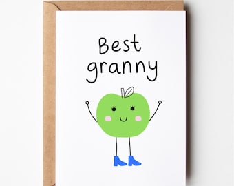 Funny Grandma card, best granny card, best grandma, funny gran birthday card, nanna birthday card, card for nan, nanna cards, love cards