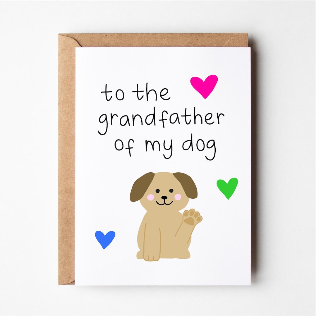 Dog Grandfather, Dog Card, From the Dog, Birthday Card Dad, Funny ...