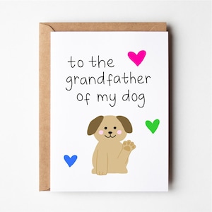 Abuelo perro, tarjeta de perro, del perro, tarjeta de cumpleaños papá, tarjeta de felicitación divertida, tarjeta de cumpleaños divertida para papá, tarjeta del día del padre, cachorro
