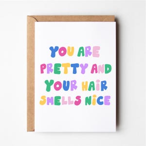 Carte d'anniversaire drôle, vous êtes jolie, carte d'anniversaire drôle, carte d'anniversaire drôle de petite amie, carte de femme, carte d'amitié, cartes, carte d'amour