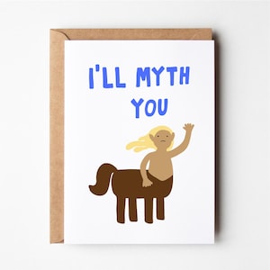 Funny miss you card, Myth You, rude you're leaving, goodbye card, miss you card, farewell card, funny goodbye card, new job card, promotion
