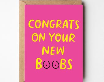 Tarjeta de nuevos pechos, tarjeta divertida para bebé, tarjeta para nueva mamá, tarjeta de felicitaciones para bebé, tarjeta para nuevos padres, tarjeta de felicitaciones, tarjeta para bebé, tarjeta divertida para nuevo bebé