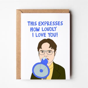 Dwight Karte, Valentinstag Karte, Love you Loulou, die Büro Karte, lustige Jubiläum Karte, lustige Freund Geburtstagskarte, Grußkarte