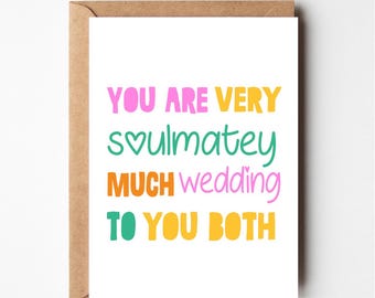 Funny wedding card, soulmates card, wedding card, funny engagement card, wedding, engagement, congratulations card, congrats on your wedding