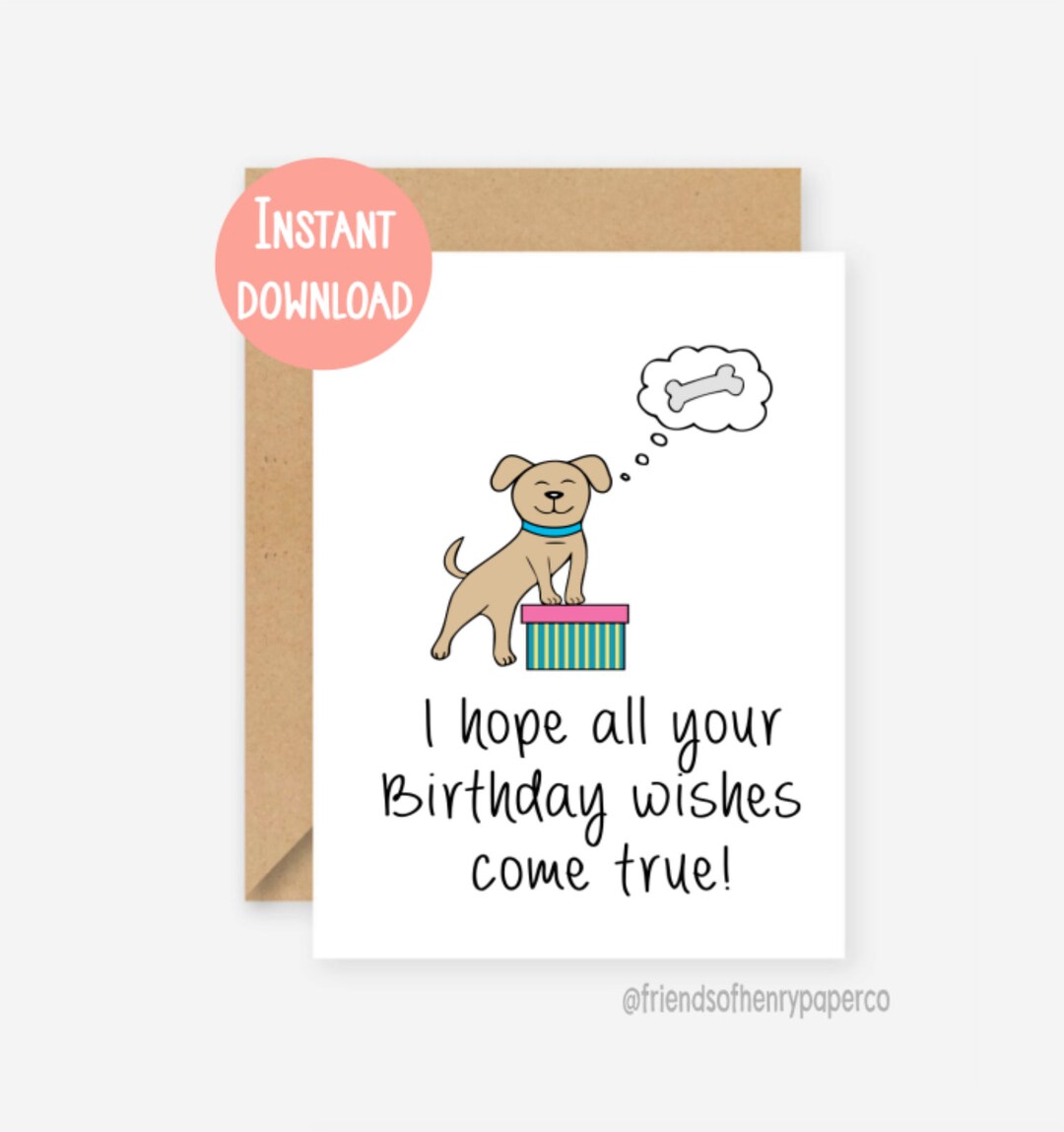 Printable Funny Birthday Card Dog Card Funny Boyfriend - Etsy