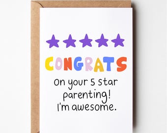 Parent card, dad birthday card, mum birthday card, fathers day card, father birthday card, mothers day card, cards, funny cards, parents
