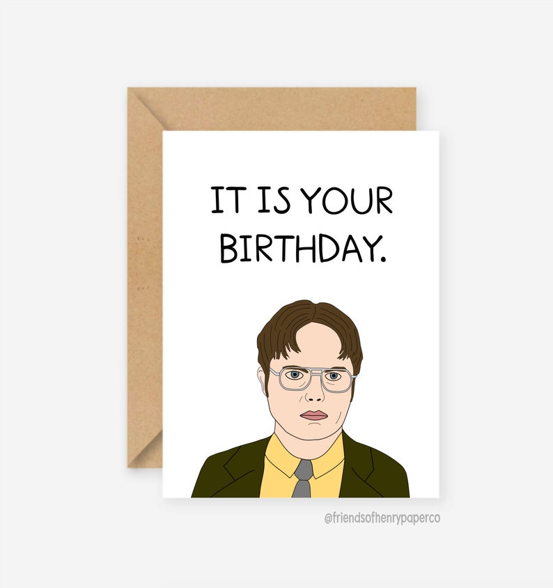 Dwight Schrute Birthday Card the Office Card Funny Boyfriend - Etsy