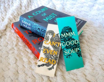 Juego de marcapáginas con temática de ACOTAR / regalos para amantes de los libros / regalos para lectores / marcapáginas estéticos / accesorios de lectura
