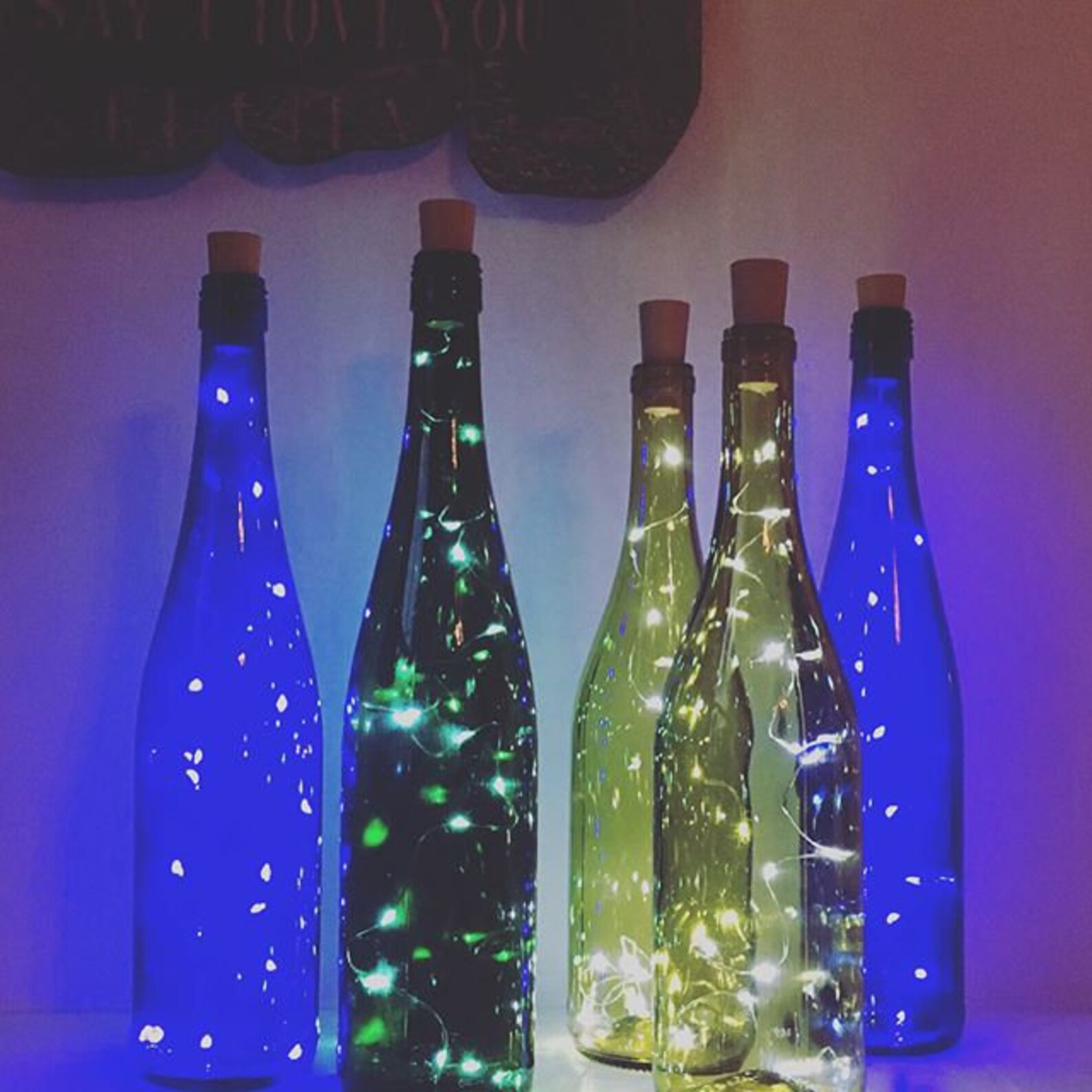 Fairy Lights Wine Bottle Etsy