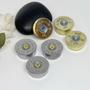 Shotgun Shell Magnets Set of ( 3 ) Add Crystals , Refrigerator Magnets , Bullet Magnets