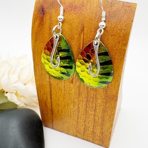 Camo Color Fishing Lure Earrings With Hooks Or Fish Charms Hunting / Fishing Jewelry