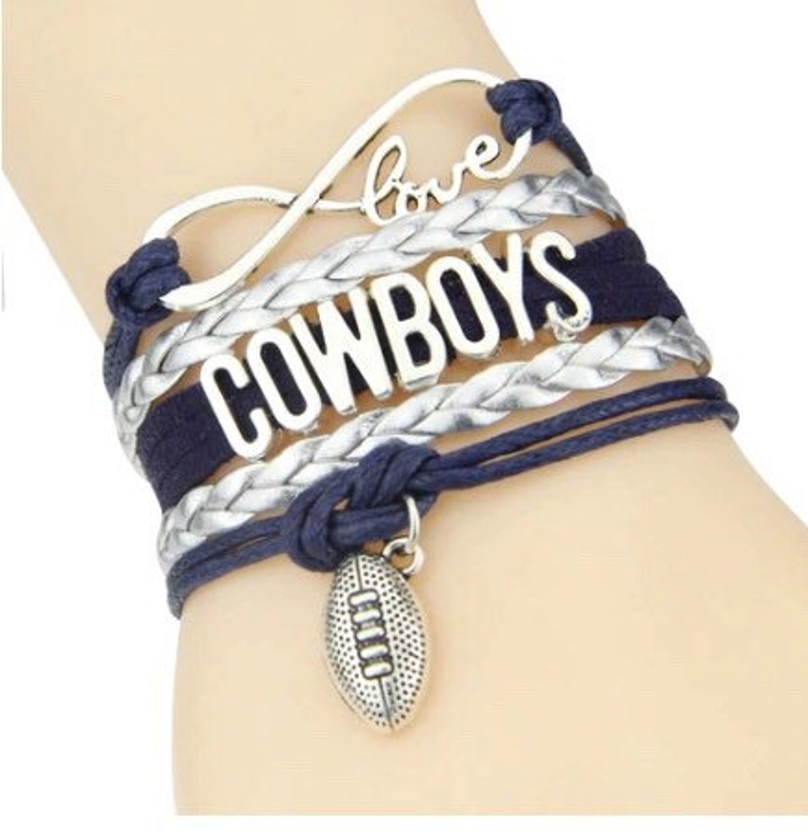Dallas Cowboys Infinity Bracelet Gifts For Women Etsy