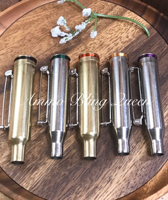 Bullet Boutonnière in Brass or Nickel Options Wrapped in