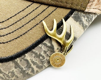Bullet 30-06 Brass Antler Hat Clip Gifts For Hunters , Outdoorsman , Rifle Gifts , Bow Hunting
