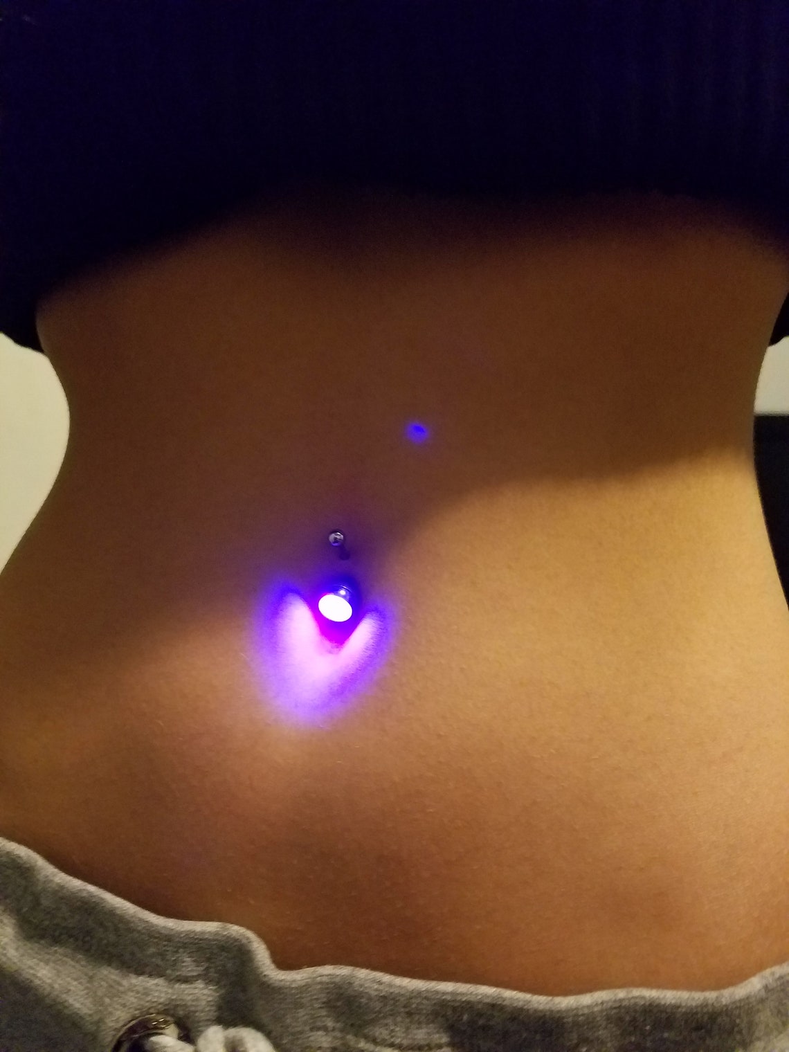 LED Light up Glow Belly Button Ring Navel Multicolor Glow Etsy