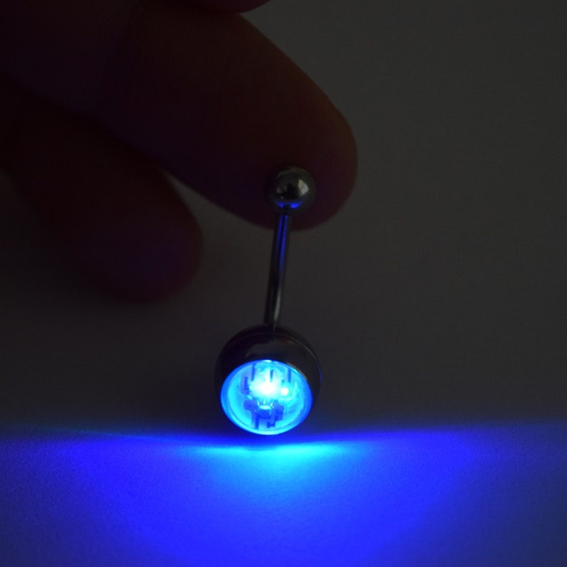 LED Light up Glow Belly Button Ring Navel multicolor Glow Etsy
