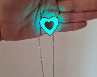 Collier coeur - Collier pendentif coeur - Collier coeur en coeur