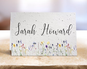Wildflower Seed Wedding Placecards - seed bomb - seed card - wedding place cards - wildflower place cards - save the bees - sustainable