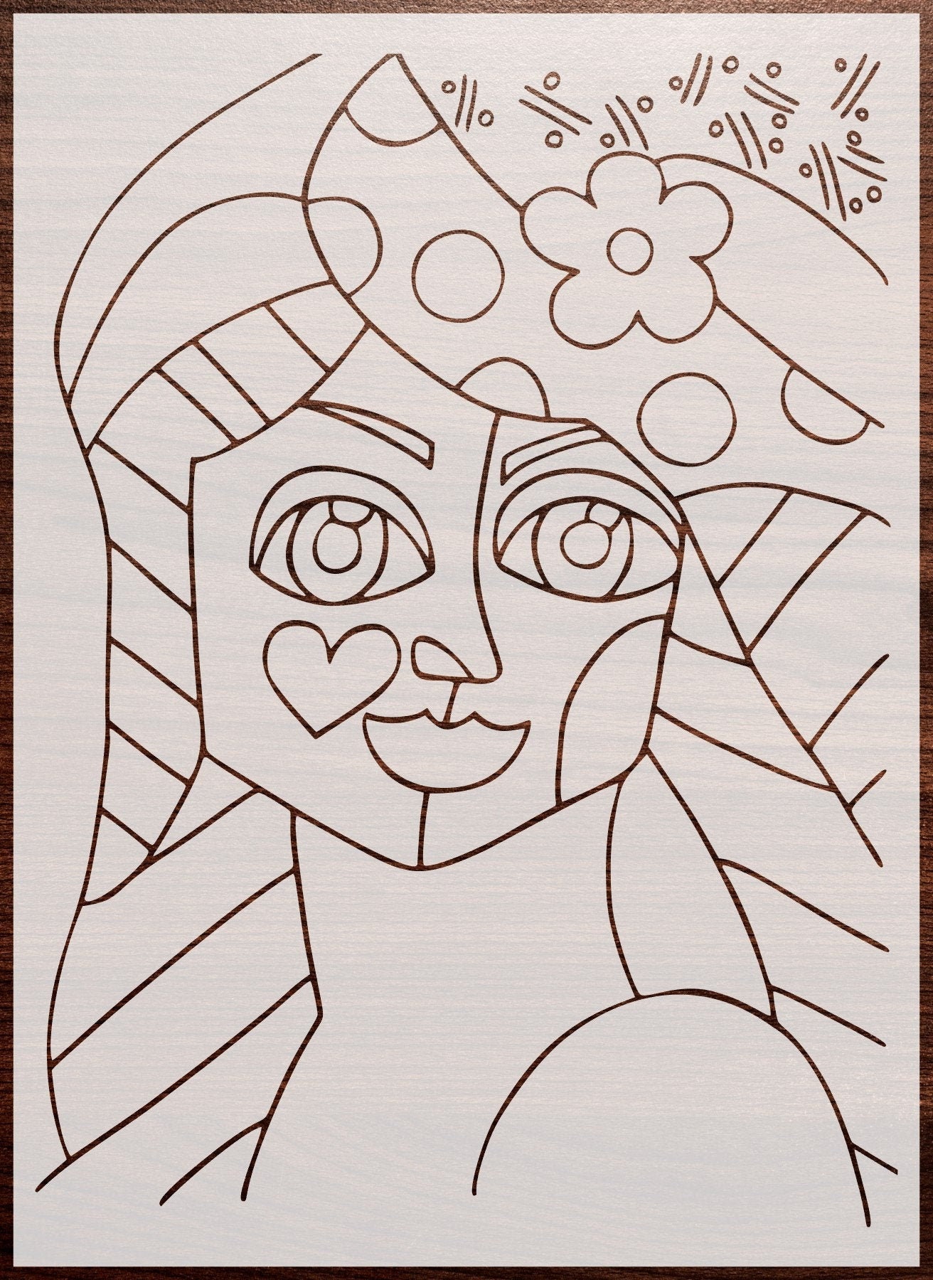 Portrait Schablone zum Malen oder Mehrzweck DIY Basteln | Etsy