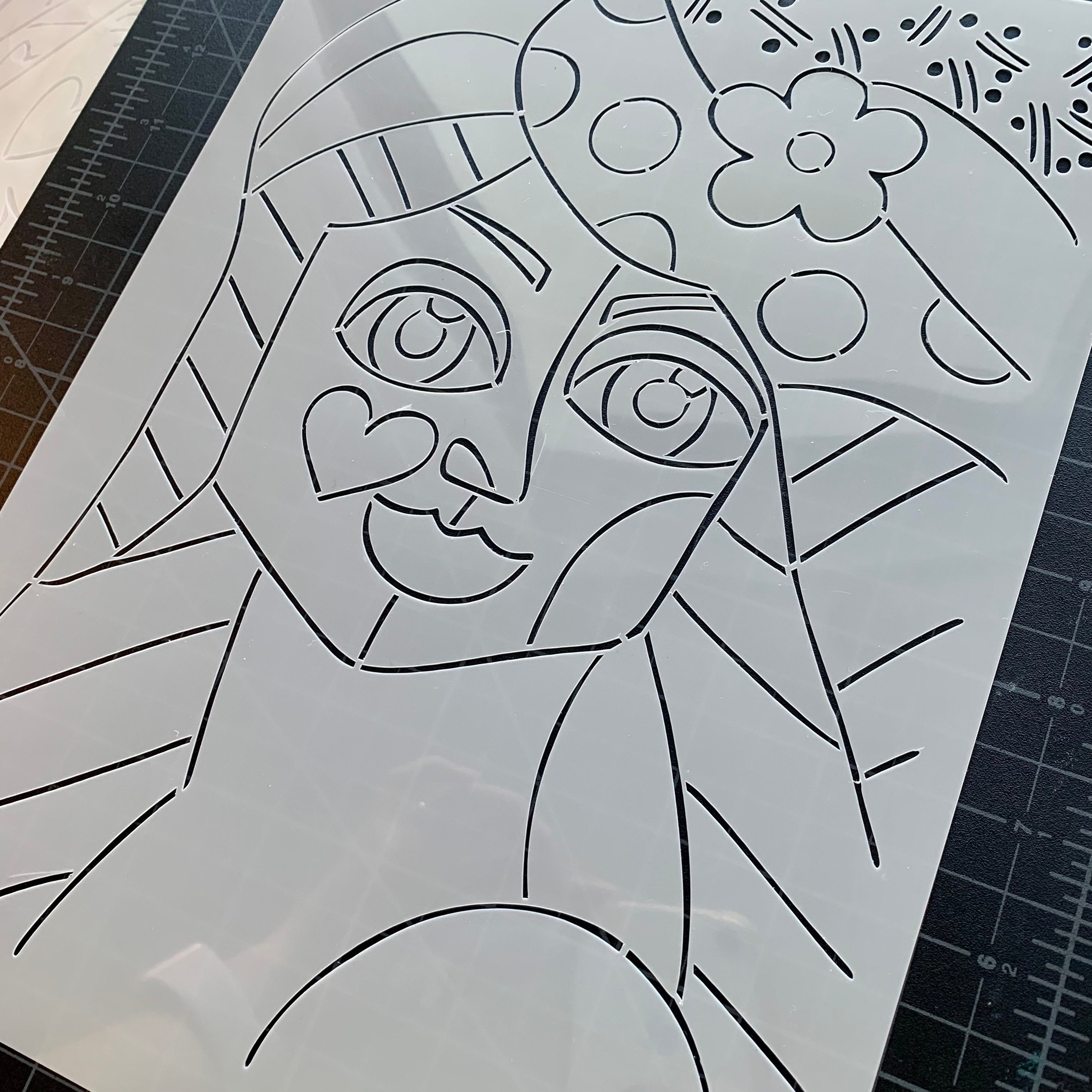 Portrait Schablone zum Malen oder Mehrzweck DIY Basteln | Etsy