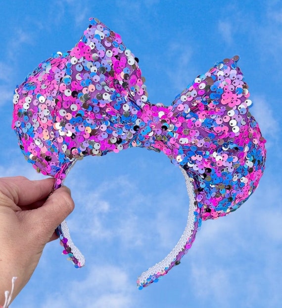 Blue and Purple Sequin Mickey Ears, Sequin Disney Ear  display picture 3
