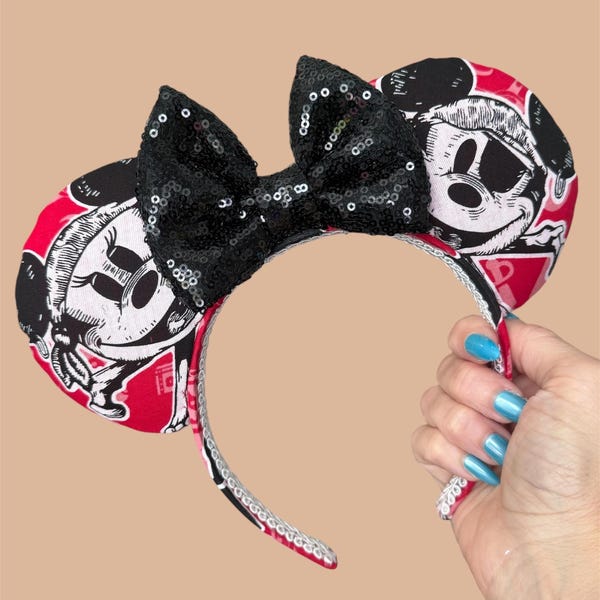 Orejas de Minnie pirata, diadema de ratón con pañuelo para crucero