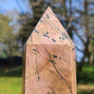 Rhodonite Tower, RHODONITE Generator, Pink Crystal Tower, Heart Chakra ...